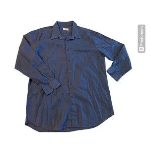 Borghese Shirt Blue Size 19/48 Long Sleeves Made In‎ Italy
